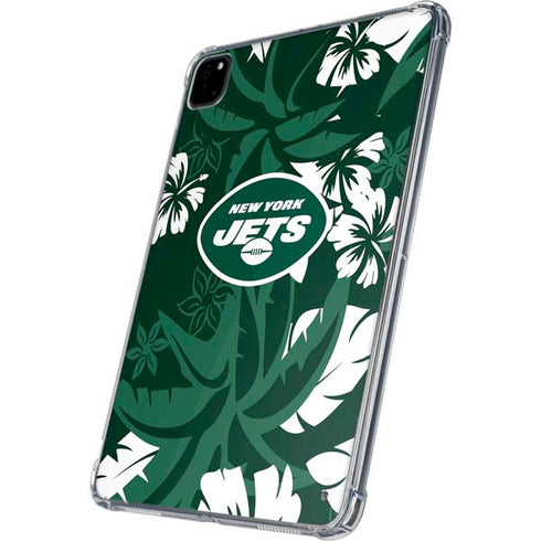 NFL New York Jets Tropical Print iPad Pro 11in (2024) Clear Case